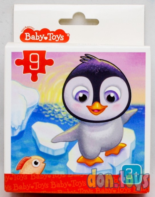 ​Пазл First Puzzle "Пингвиненок" (9 элементов) Baby Toys, арт.04150, фото 1