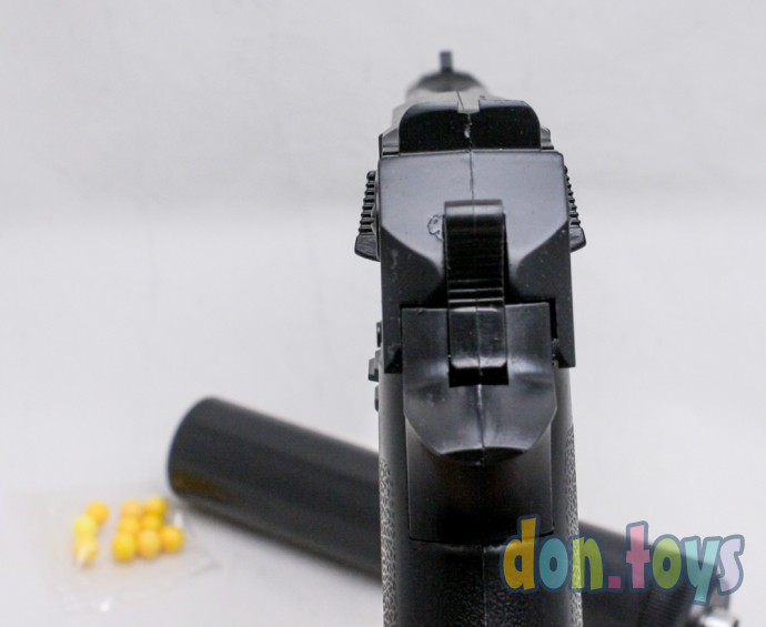 ​Металлический пистолет с глушителем, пластиковые пули, арт. №С20+, фото 13