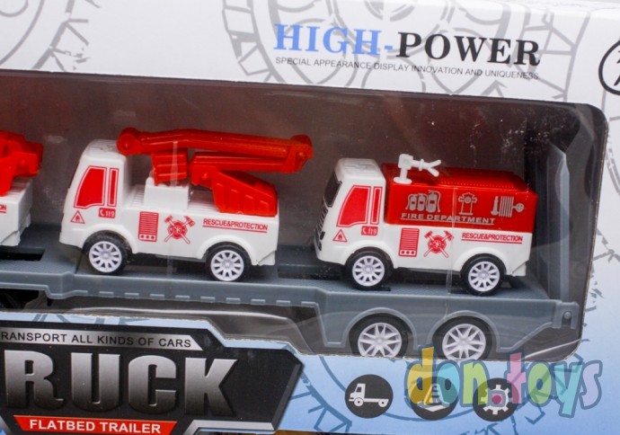 ​Набор два трейлера с машинками: Пожарные, военные, арт. YD3D-7, фото 7