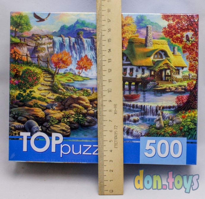 ​TOPpuzzle Пазлы 500 элементов, Домик и водопад, арт. ХТП500-4232, фото 2