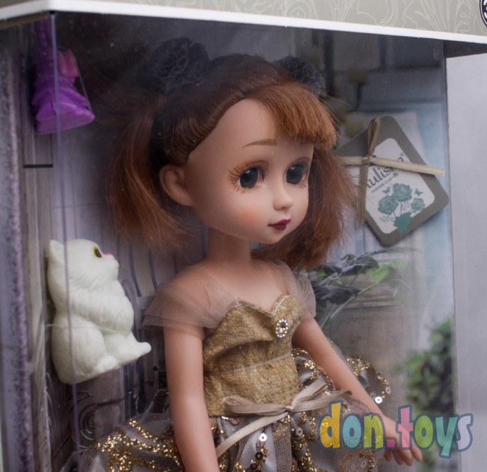 ​Кукла Красавица в нарядном платье с кошечкой, арт. 1951476, фото 2