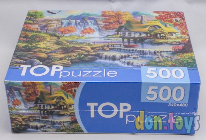 ​TOPpuzzle Пазлы 500 элементов, Домик и водопад, арт. ХТП500-4232, фото 3
