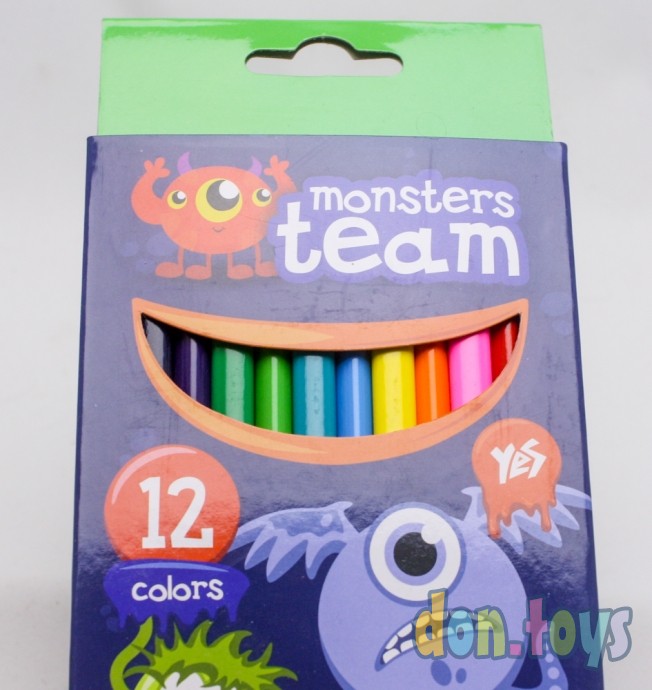 ​Карандаши цветные YES! Monsters, 12 цв. 3 мм, трехгранные, арт. 290334, фото 6