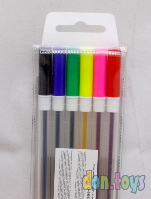 ​Ручки гелевые ХОТ ВИЛС 6 цветов, Умка, арт. GP-68027-HW, фото 2