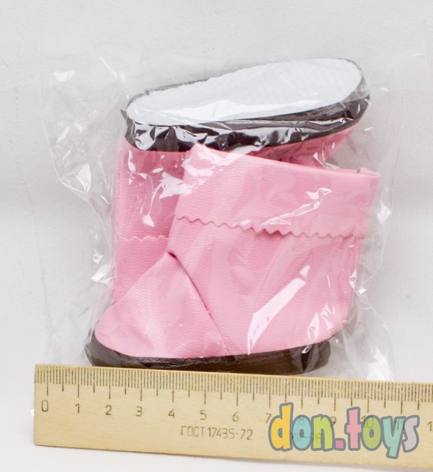 ​Сапоги с отворотами для куклы, длина подошвы 7,5 см, цвет розовый, арт. 3495215, фото 4
