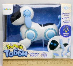 ​Собачка-робот «Умный Тобби», ходит, поёт, работает от батареек, цвет голубой, арт. 5220358