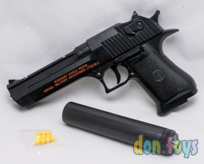 ​Металлический пистолет с глушителем, пластиковые пули, арт. №С20+, фото 10