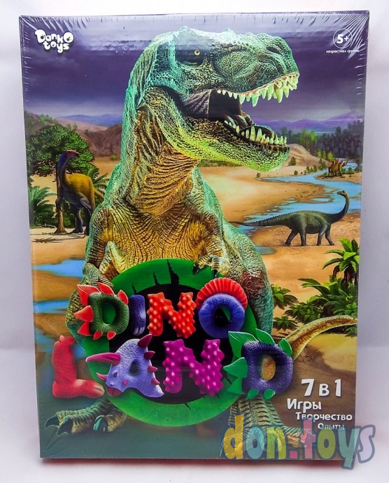 ​Детская настольная игра 7в1 Игры, Творчество, Опыты, серии Dino Land, арт. DL-01, фото 1