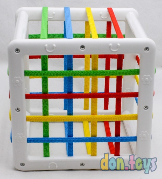 ​Развивающая игрушка-сортер квадрат «Цветные резиночки», фото 8