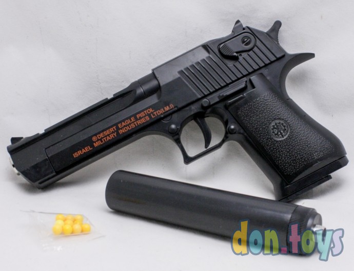 ​Металлический пистолет с глушителем, пластиковые пули, арт. №С20+, фото 9