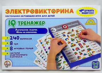 ​Настольная обучающая игра Электровикторина "IQ тренажер", арт. 03669