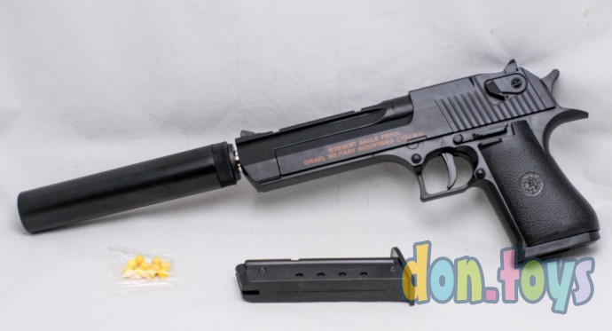 ​Металлический пистолет с глушителем, пластиковые пули, арт. №С20+, фото 2